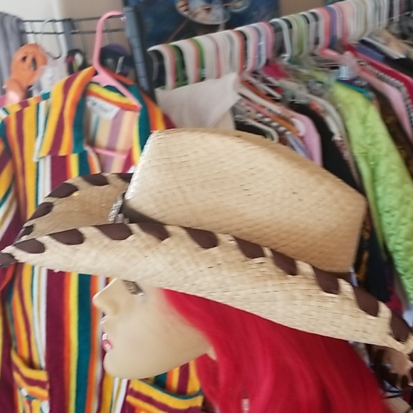 Charlie 1 Horse Accessories - Charlie1Horse Country Western Laced Straw Bent Hat